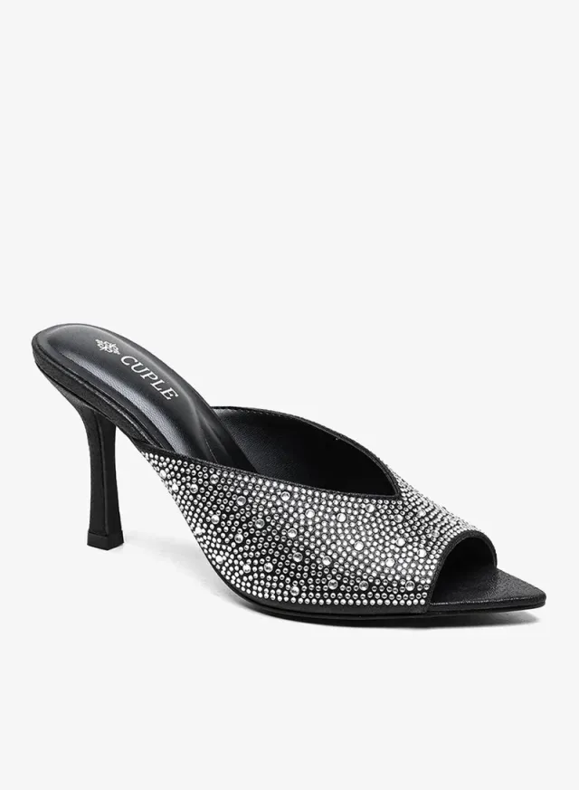 Embellished Open-Toe High Heel Mule – image 2