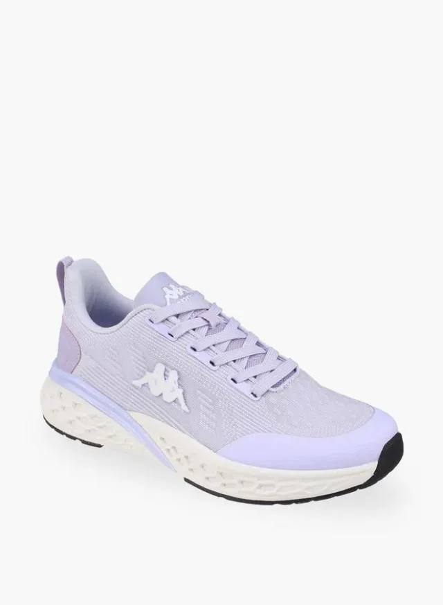 Lilac Lace-Up Walking Shoes with Textured Panels and Cushioned Sole – image 2