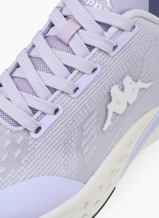 Lilac Lace-Up Walking Shoes with Textured Panels and Cushioned Sole – image 4