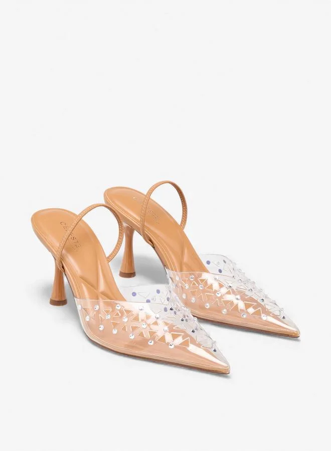 Women's Embellished Stiletto Slingback Heels