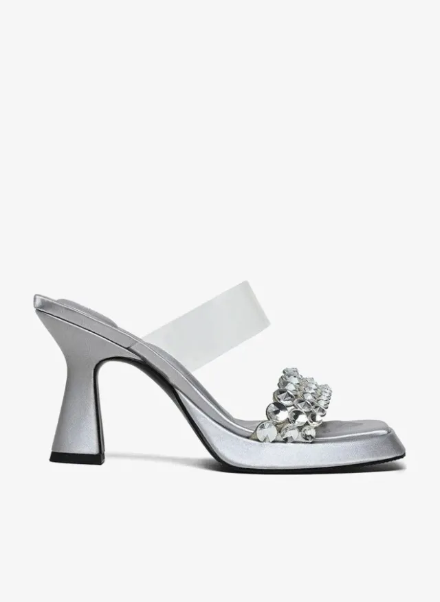Embellished Double Strap Heeled Sandals – image 2