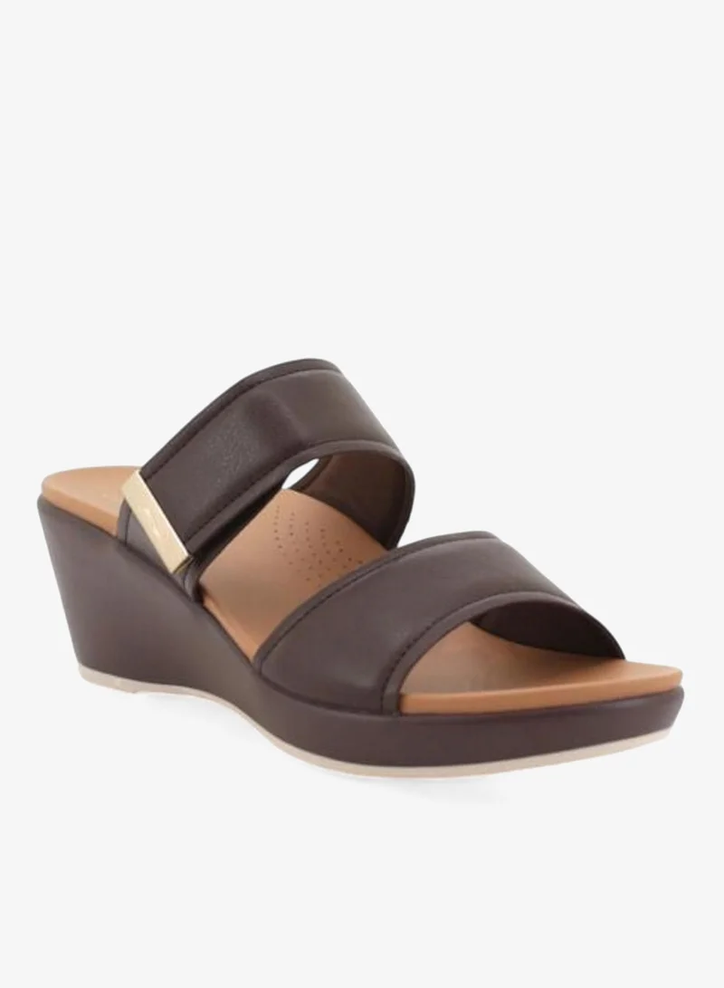 Cross-Strap Wedge Sandal
