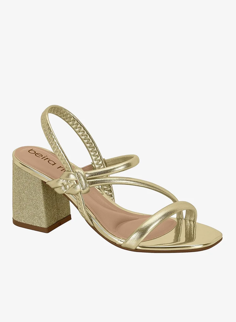 Beira Rio Women's High Heel Sandals Gold