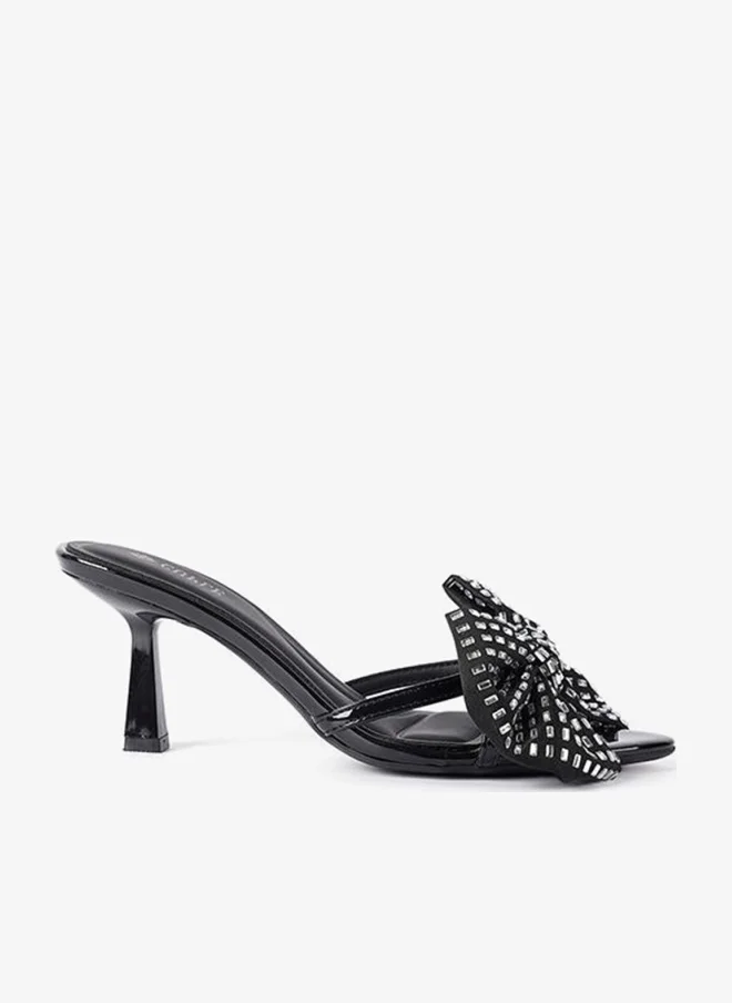 Women's Embellished Bow Heeled Sandals