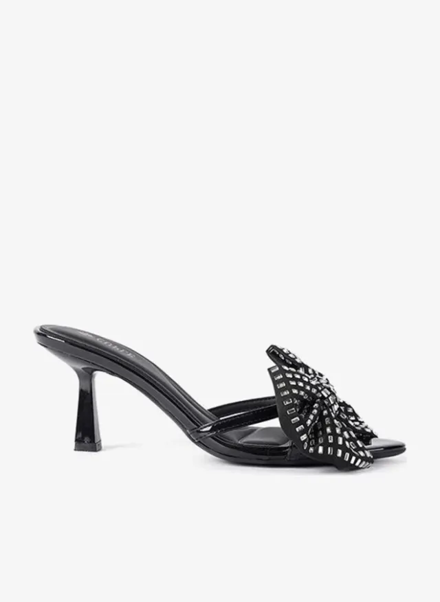 Women's Embellished Bow Heeled Sandals