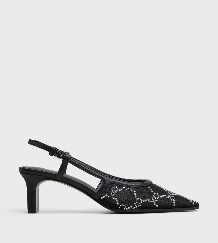 AMOURA Embellished Slingback Heels