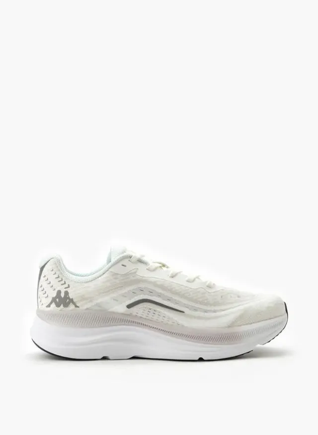Women's White Lace-Up Running Shoes with Cushioned Sole – image 3