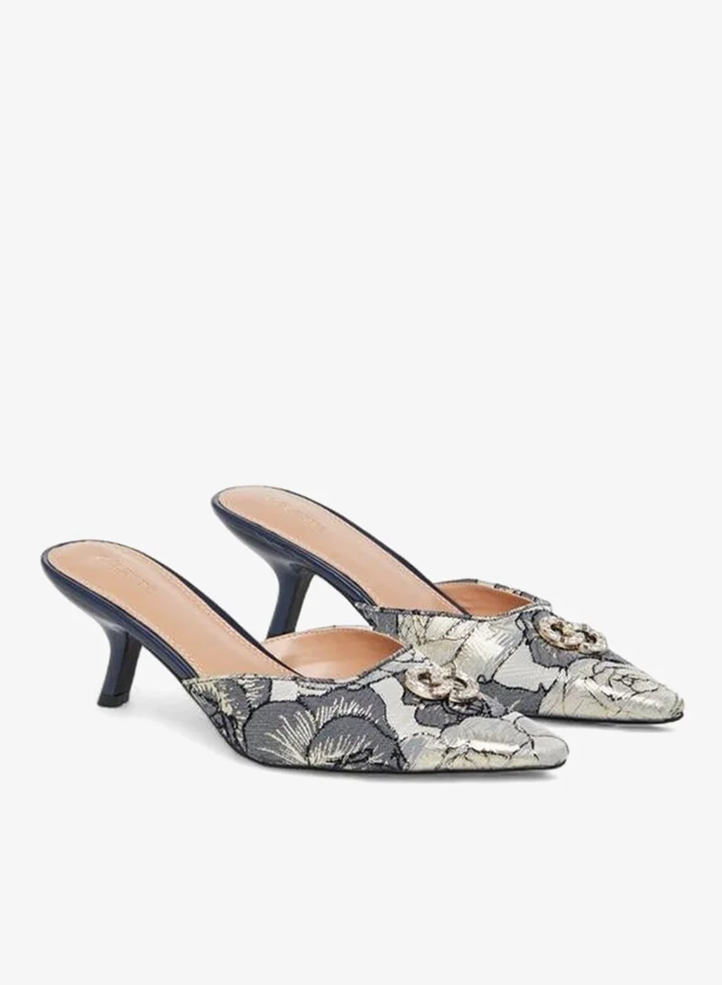Women's Embellished Kitten Heel Mules