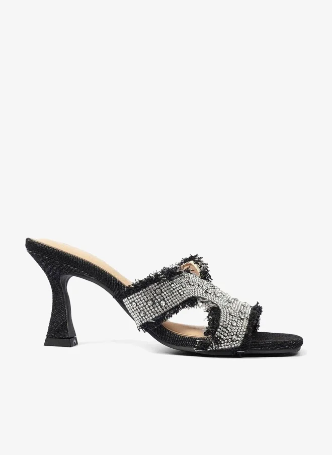 Denim Heeled Sandals