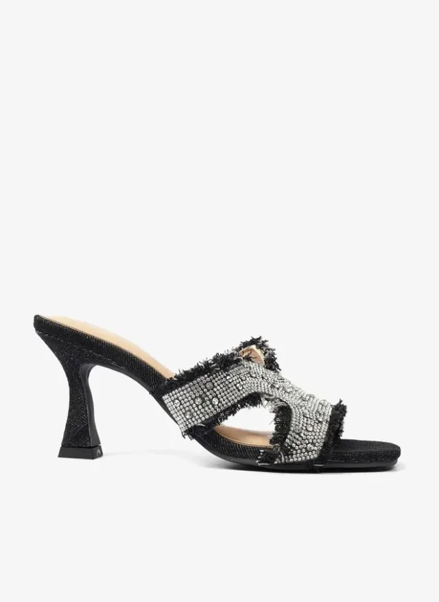 Denim Heeled Sandals