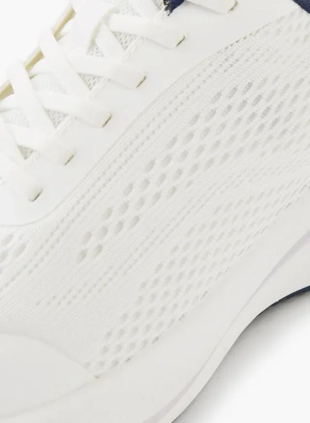 Women's White Lace-Up Mesh Sports Shoes with Cushioned Sole – image 5