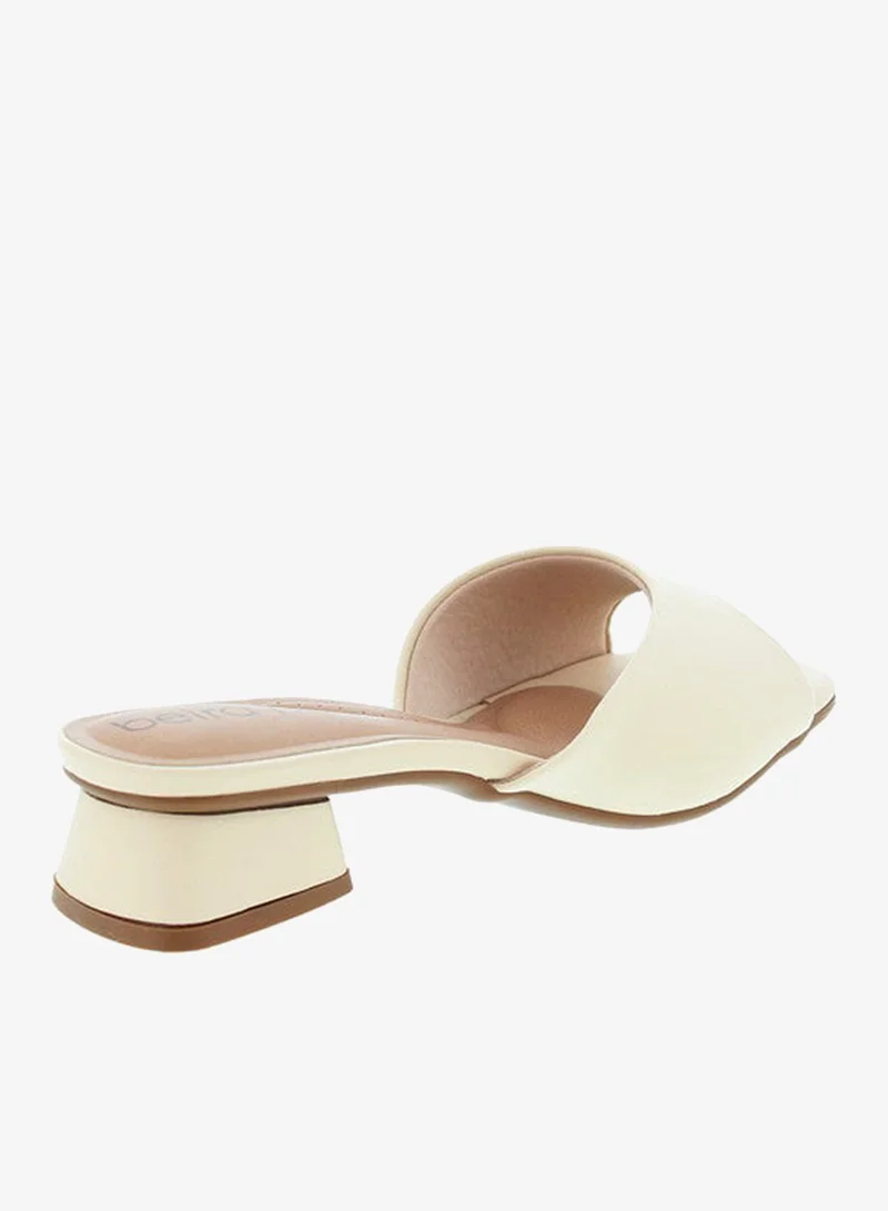 Beira Rio Ladies Low Heel Sandals Beige