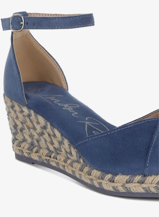 Wedge Espadrille Sandals Navy – image 5