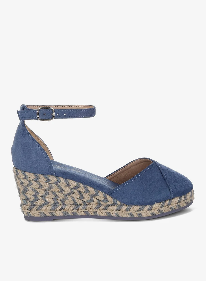 Wedge Espadrille Sandals Navy