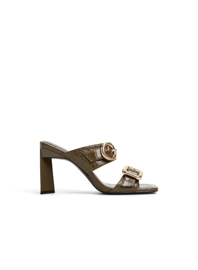 Croc Heeled Sandals