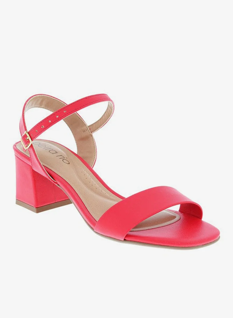 Beira Rio Ladies Mid Heel Sandals Black