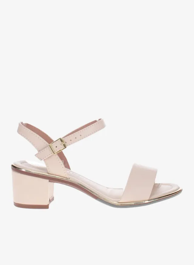 Beira Rio Ladies Low Heel Sandals Cream – image 2