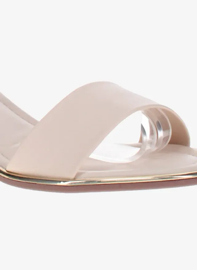 Beira Rio Ladies Low Heel Sandals Cream – image 5