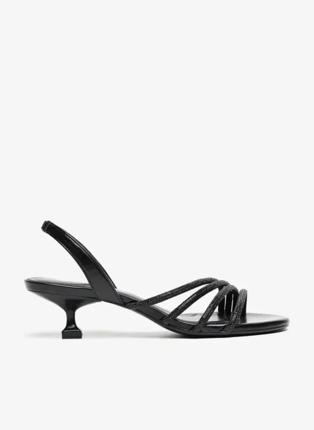 Kitten Heel Slingback Sandals