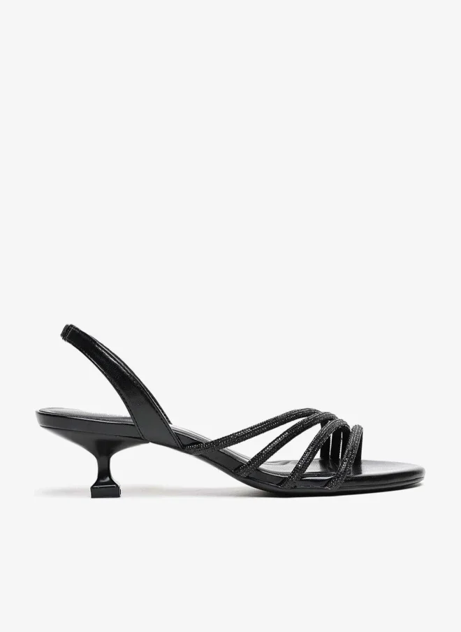 Kitten Heel Slingback Sandals