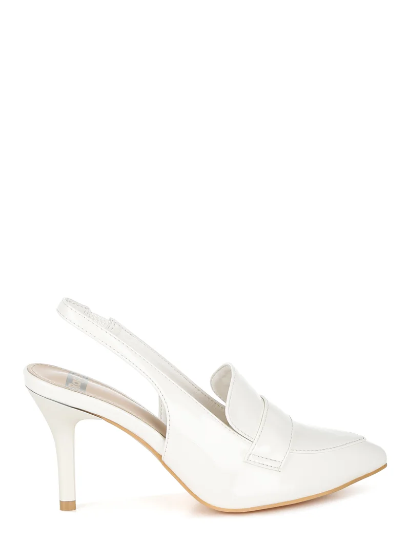 Slingback Loafer Sandals White