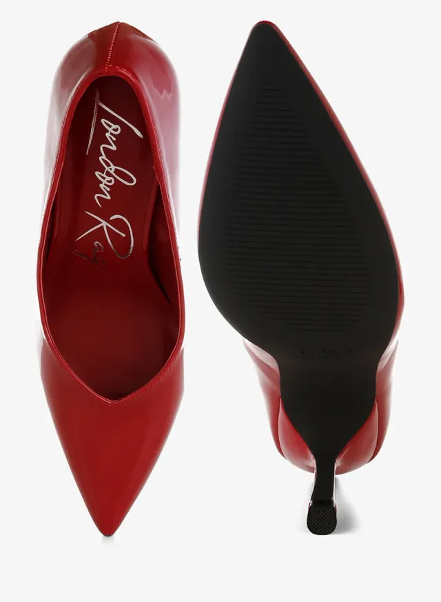 Point Toe Stiletto Pumps Pink – image 4