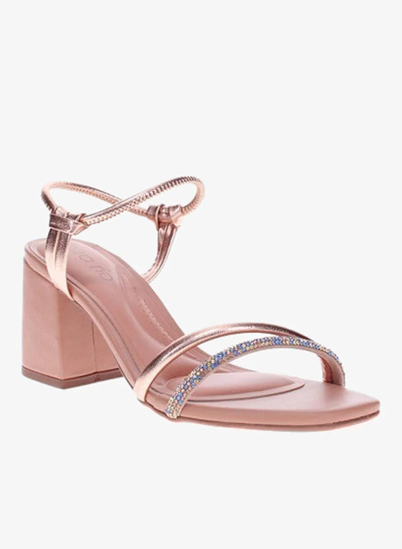 Women's Mid Heel Slingback Ankle Strap Sandals