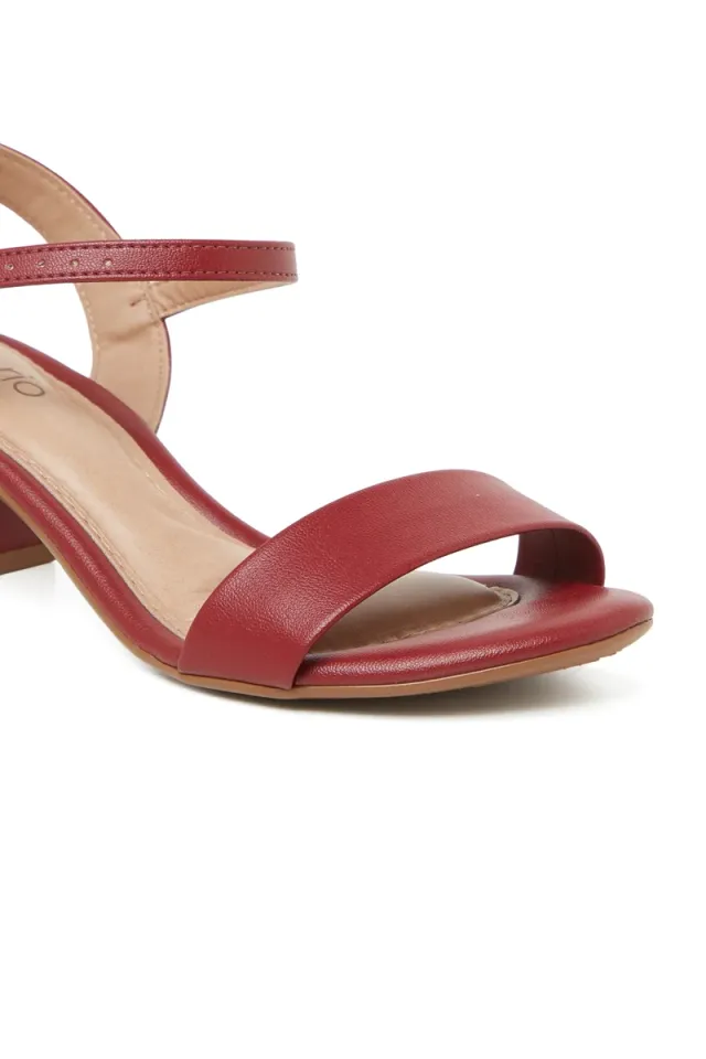 BEIRA RIO Mid Heel Ankle Strap Sandals CHERRY – image 4