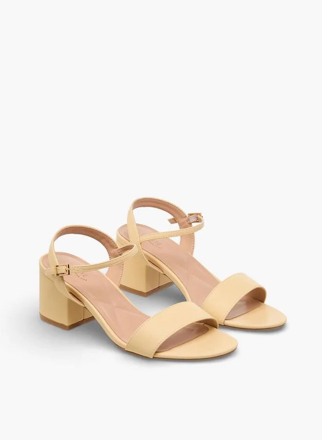 Women Block Heel Ankle Strap Sandals