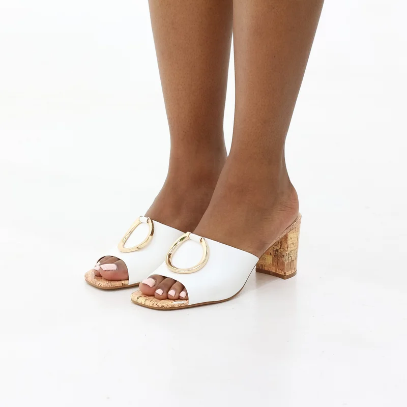 SALT BLOCK 6.5 CM Heel Circle Trim Slide