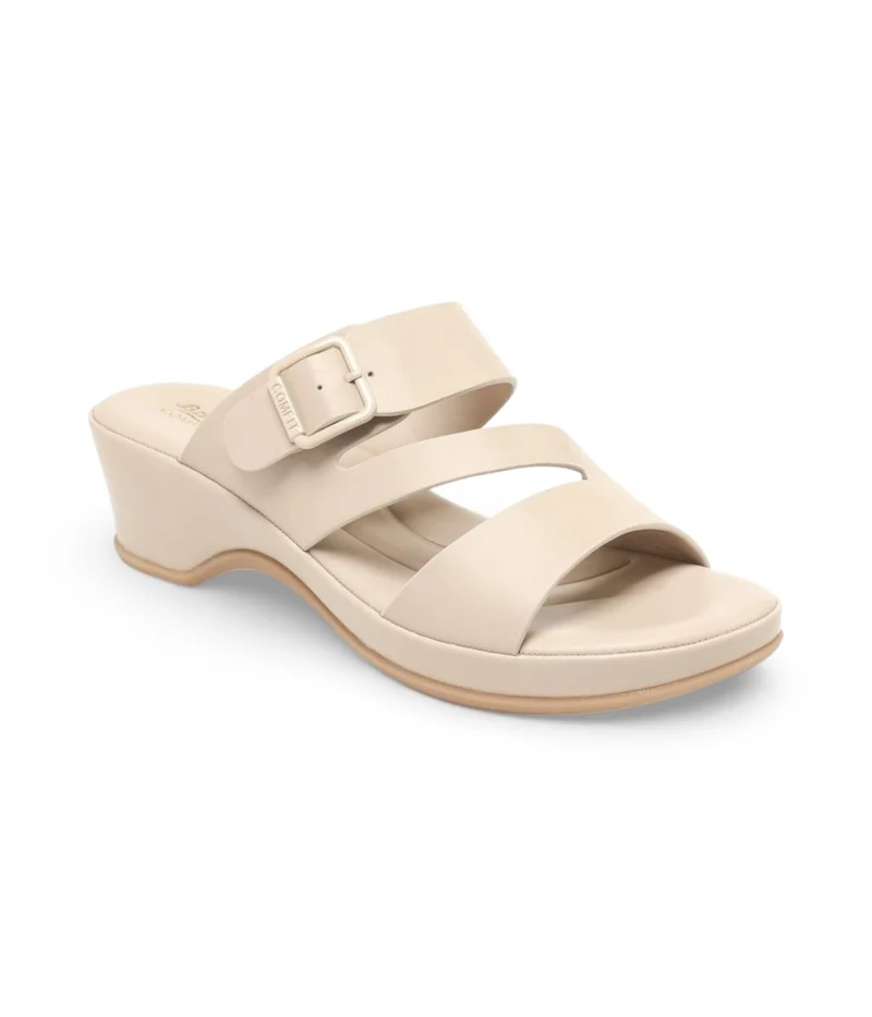 Buckle Strap Wedge Sandals