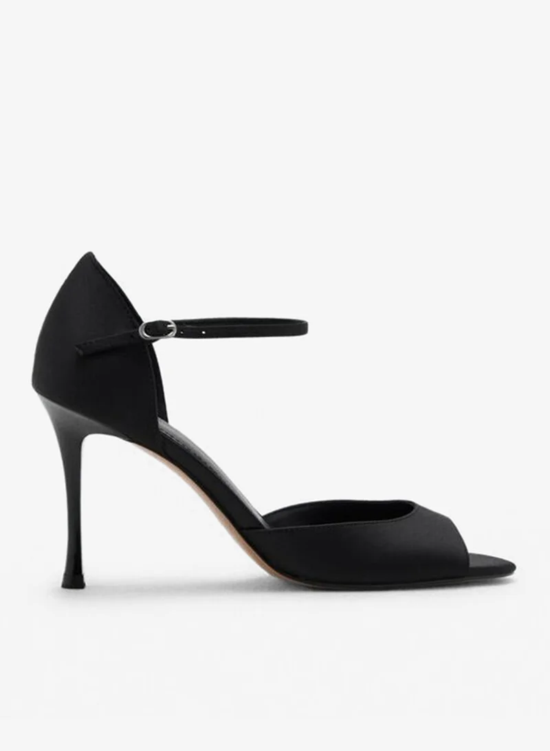 Satin High-Heel Sandal