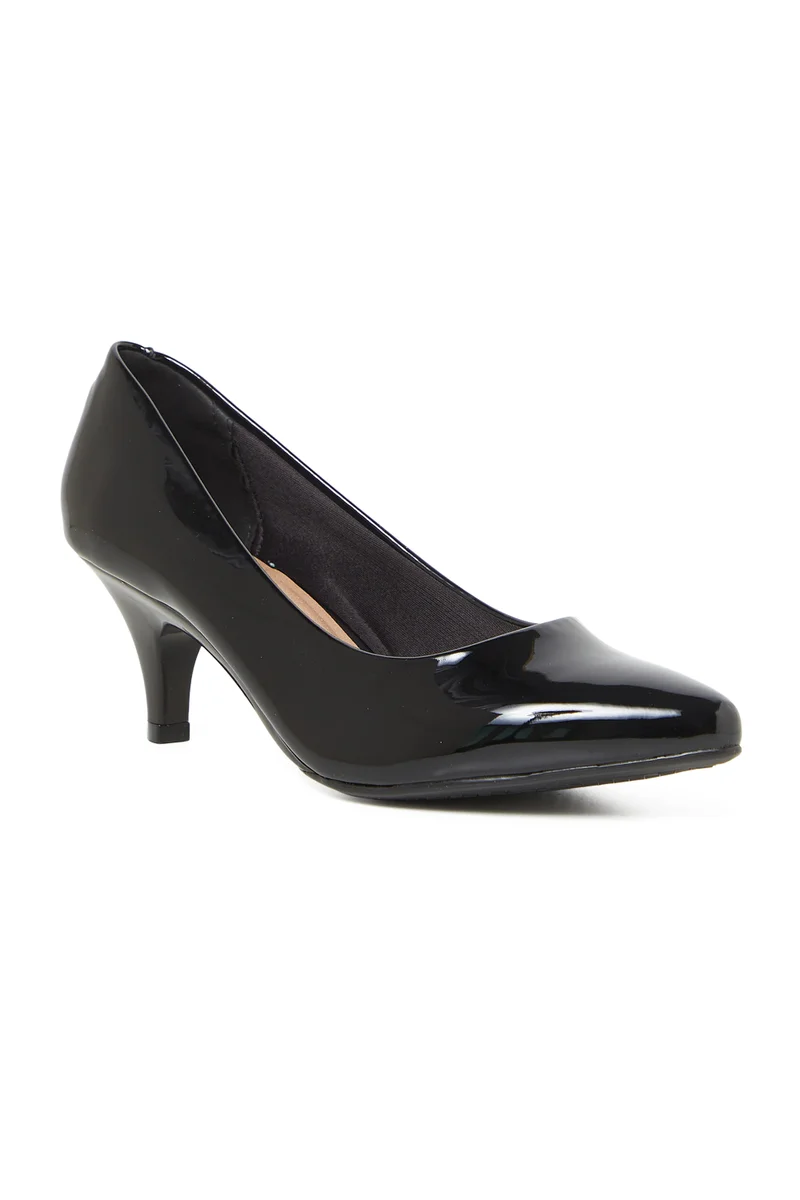 BEIRA RIO Ladies Low Heel Slip-On Shoes BLACK
