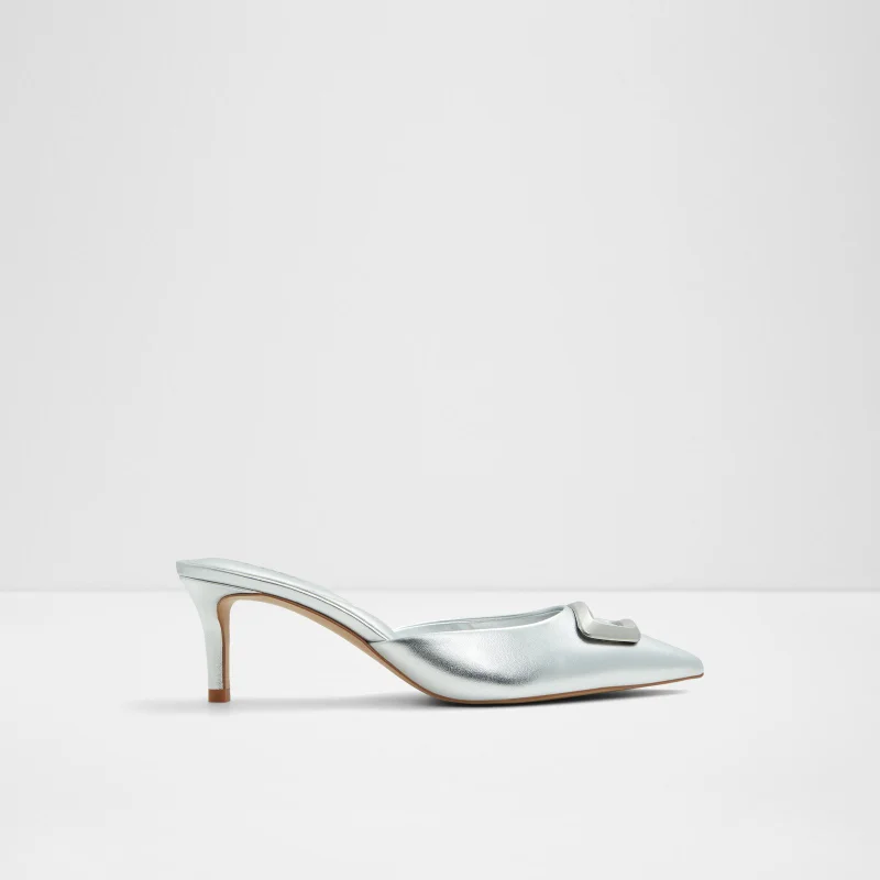 LOUISETTE Metal Accent Heeled Mules