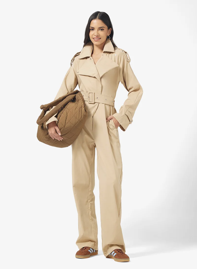 Trench Belted Jumpsuit