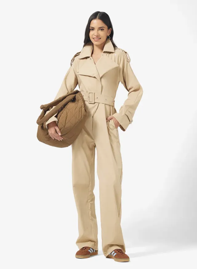 Trench Belted Jumpsuit