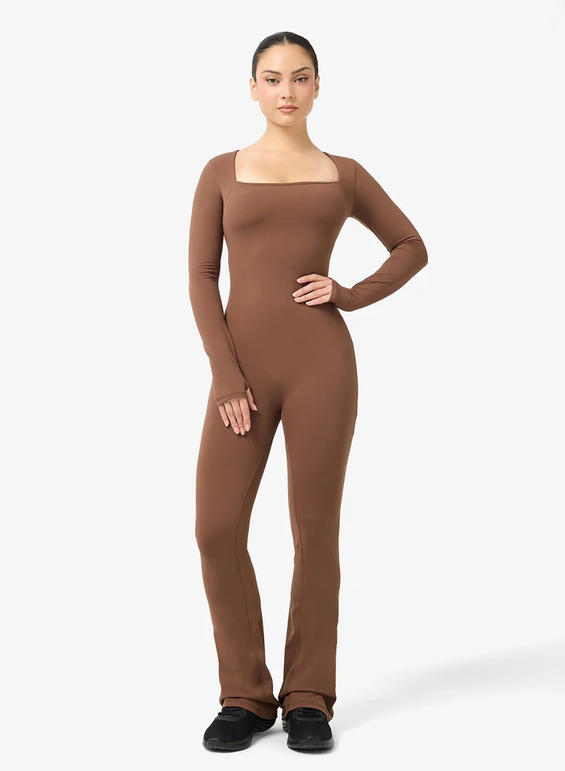 Square Neck Seamless Unitard