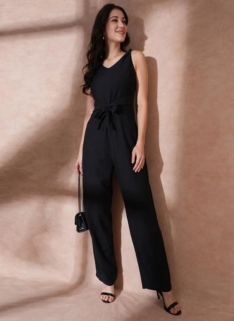 Globus Women's Tie-Up Longline Cotton Jumpsuit