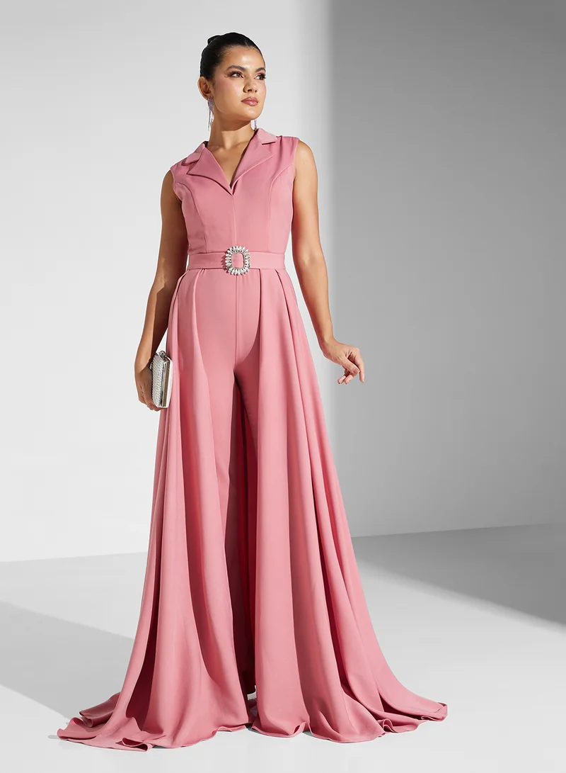 Crepe Blazer Jumpsuit