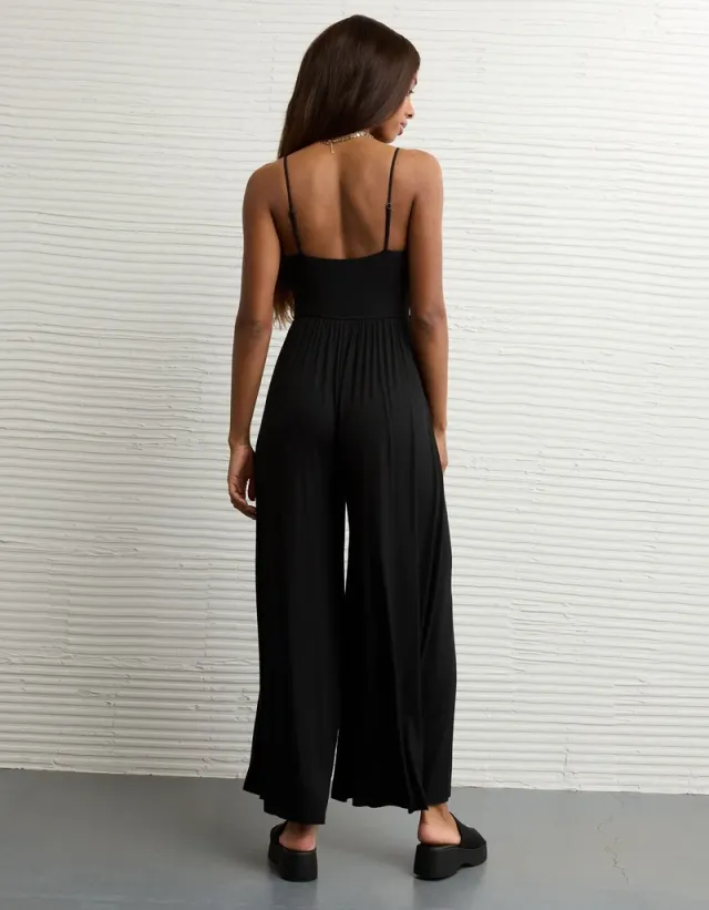 Black Sleeveless Flared Jumpsuit for Women - Casual Wear – image 2