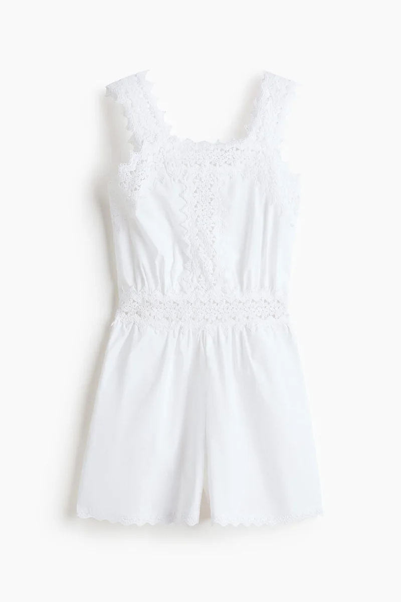 Lace Cotton Playsuit