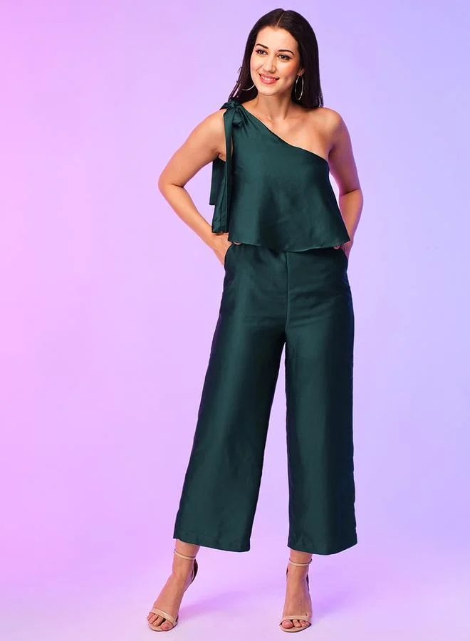 One Shoulder Tie-Up Jumpsuit
