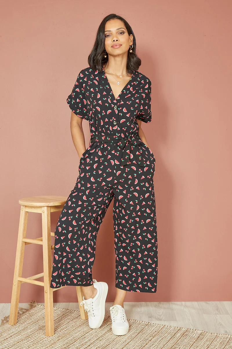 Recycled Watermelon Print Jumpsuit