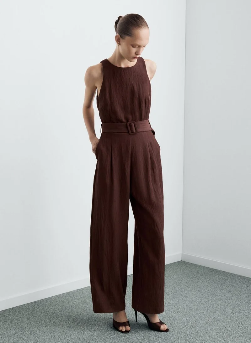 Lyocell Belted Jumpsuit