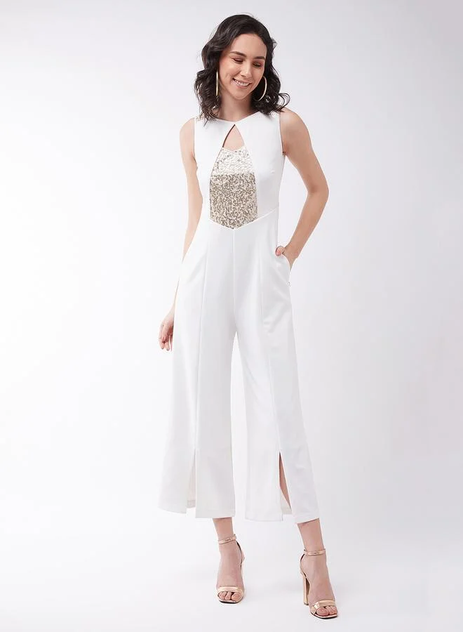 Sequined Jumpsuit Off-White