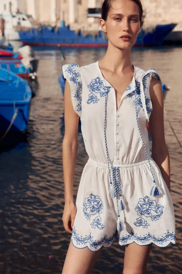 Embroidered Playsuit