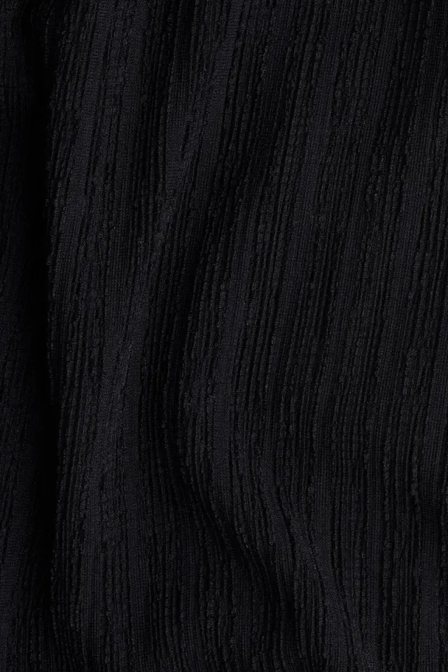 Black Halter Neck Sleeveless Textured Jumpsuit for Women – image 6