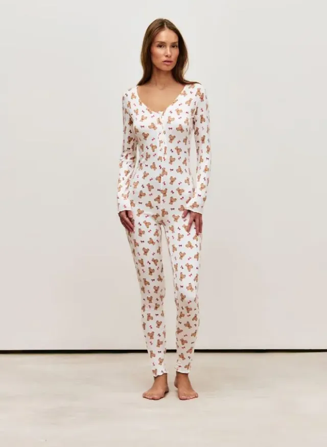 Teddy Bear Jersey Jumpsuit