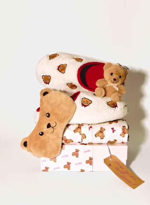 Beige Teddy Bear Print Jersey Jumpsuit for Women – image 5