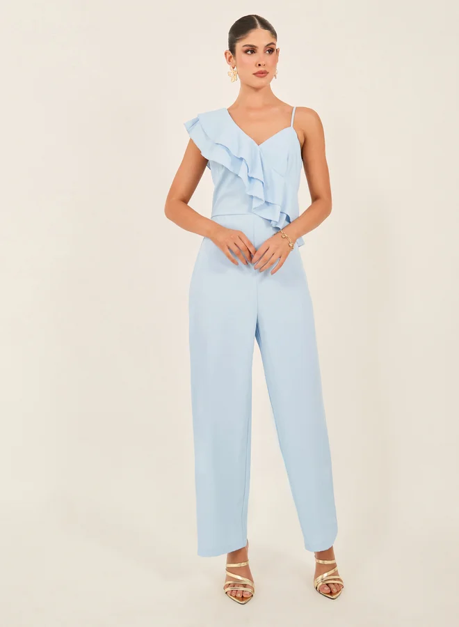 Wide Leg Ruffled Jumpsuit